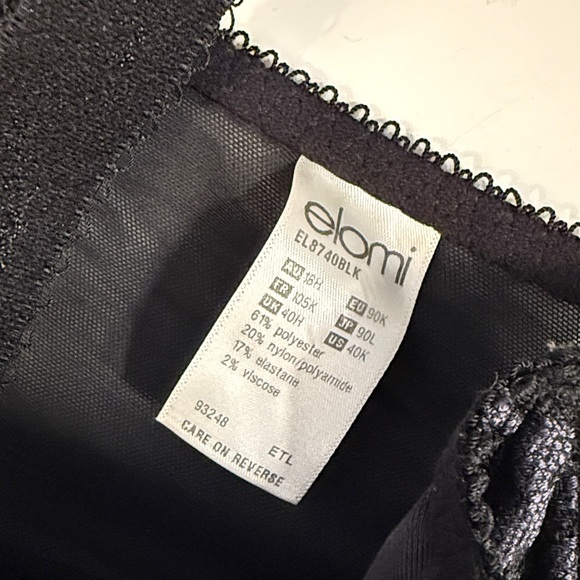Elomi Black Bra size 40K - Picture 3 of 6